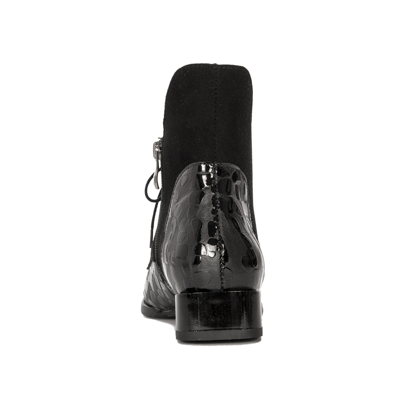 Maciejka Black Women's Lace-Up Boots