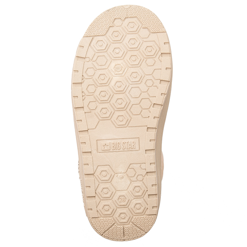 Big Star Śniegowce botki dziewczęce Beige beżowe