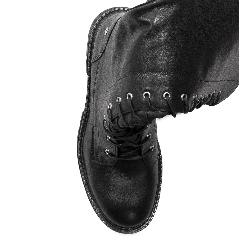 Maciejka Black Women's Lace-Up Boots