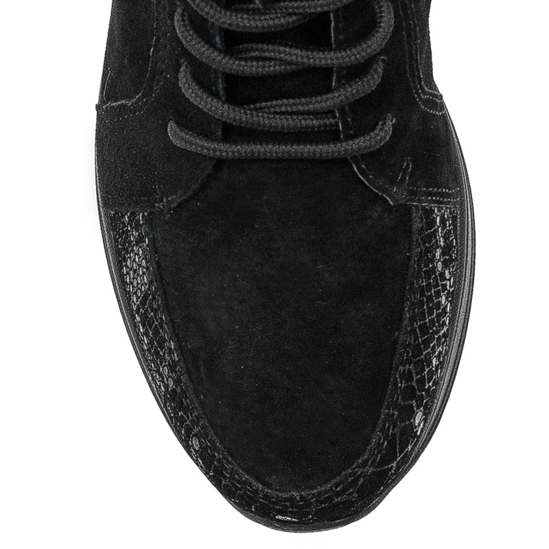 Botki Filippo DBT1504-21 BK skórzane Black Czarne