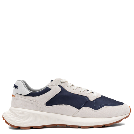 Hoff Men’s Leather-Textile Sneakers Cushioned 5 cm Platform Grey/Navy 12535606