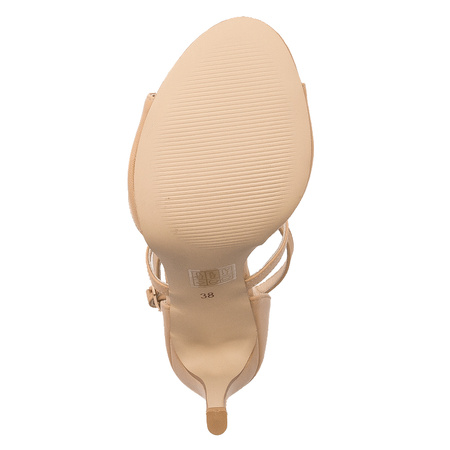 Maciejka Beige Women's Leather Sandals