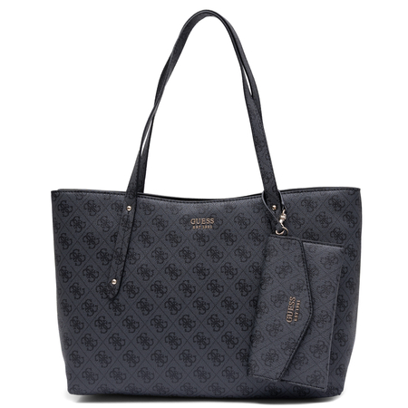 Guess Abey Klasyczna Torba Damska Duża A4 Z Saszetką Czarna HWLG9648240-BLACK