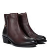 Maciejka Leather Ankle Boots Block Heel Bordeaux H7170-23/00-7