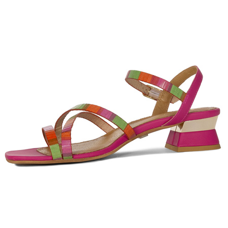 Maciejka Women's Leather Heeled Pink Sandals