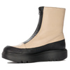 Wonders Botki Damskie Skórzane Na Platformie Wild Negro Cream