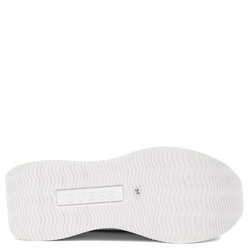 Guess Sneakersy Damskie Na Platformie z Tłoczonym Monogramem Białe FLPC10-FAL12-WH
