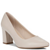 Sergio Leone Pointed-Toe Pumps Block Heel Nude Beige PB414