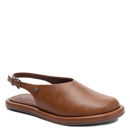 Maciejka Leather Minimalist Slingback Flats Brown K7513-29/00-1