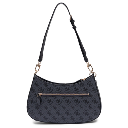 Guess Elegant 4G Monogram Shoulder Bag With Logo Charm Black HWBG9672180-BLACK