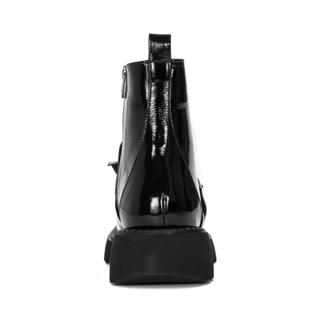 Boccato Women's Pattent Leather Boots Black