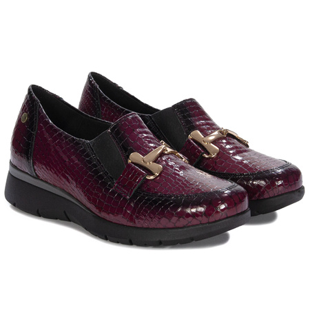 Maciejka Women's Burgund Leather Low Shoes