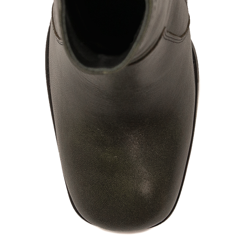 Maciejka Green Leather Women's Boots