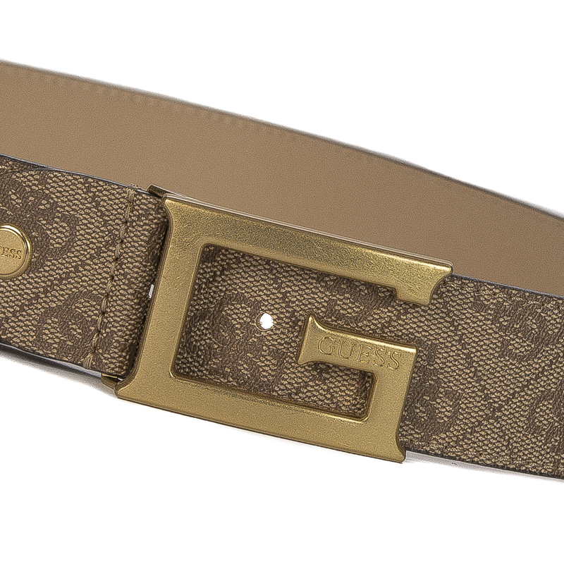 Guess Women's Latte Logo Beige Belt