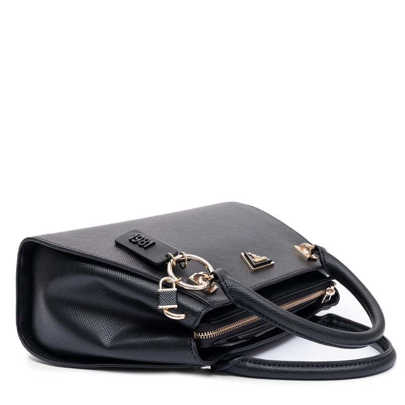 Guess Klasyczna Torebka Kuferek Do Ręki I Na Ramię Elegancka Czarna HWZG9672070-BLACK