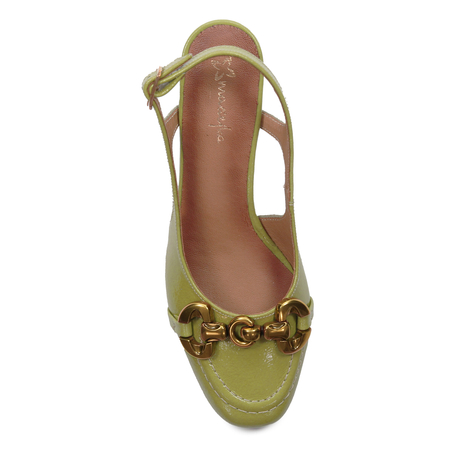 Maciejka Women's Pistachio Pattented Leather Pumps