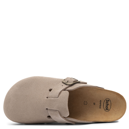 Scholl Leather Clogs Adjustable Strap Women’s Closed-Toe Beige F32198-2361