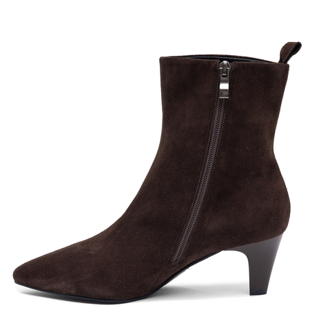 Maciejka Women's Suede Ankle Boots Block Heel Chocolate Brown K7695-02/00-7