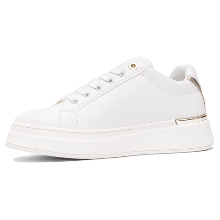 Tommy Hilfiger Platform Sneakers Gold Accents Low-Top Off White T3A9-33985-1355530
