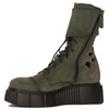 Maciejka Women's boots leather suede openwork green