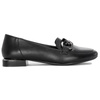 Sergio Leone Women's loafers with a chain Black PU Moccasins