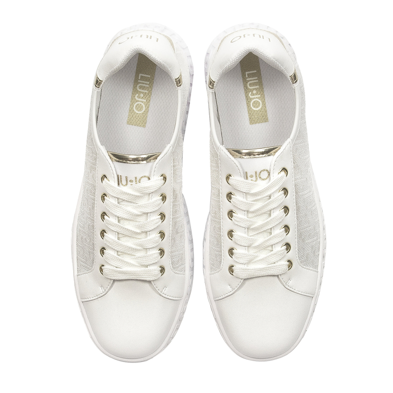 Liu Jo Sneakersy półbuty damskie na platformie Lovely 02 White białe