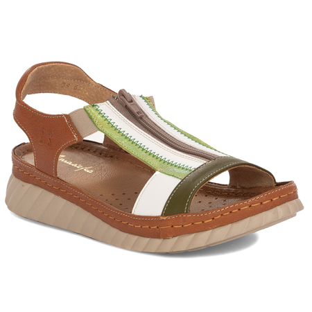 Maciejka Women's Leather Sandals Brown