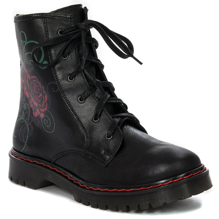 Maciejka 1609B-01/00-6 Black Lace-up Boots