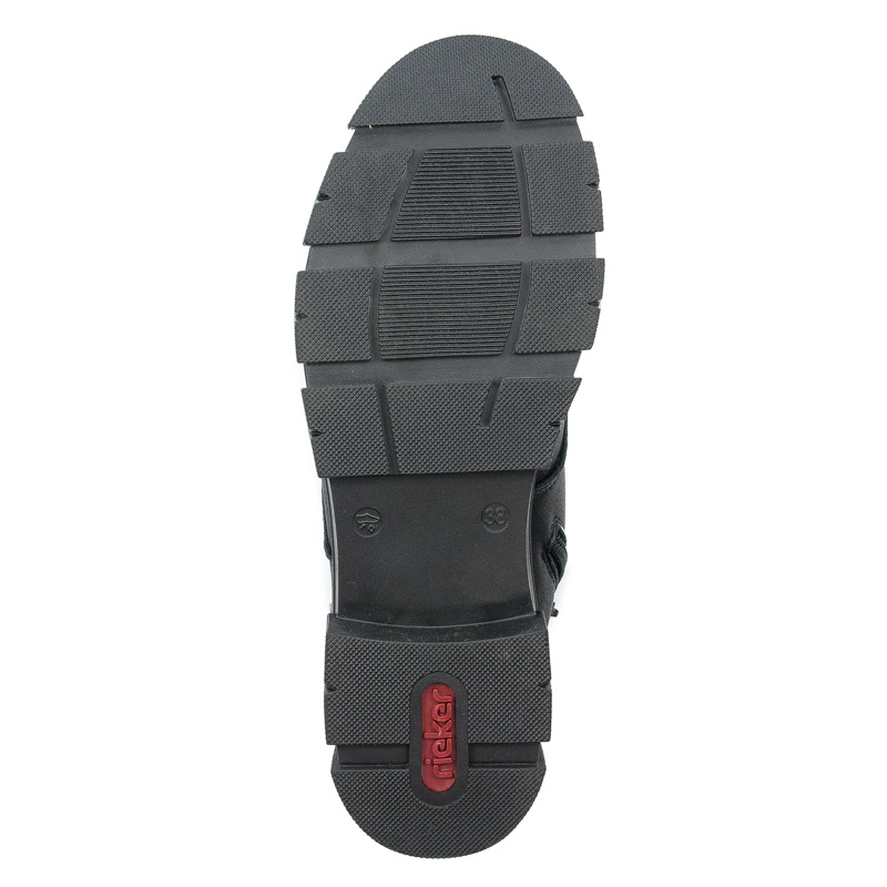 Botki damskie Rieker Y7172-00 Black ocieplane Czarne