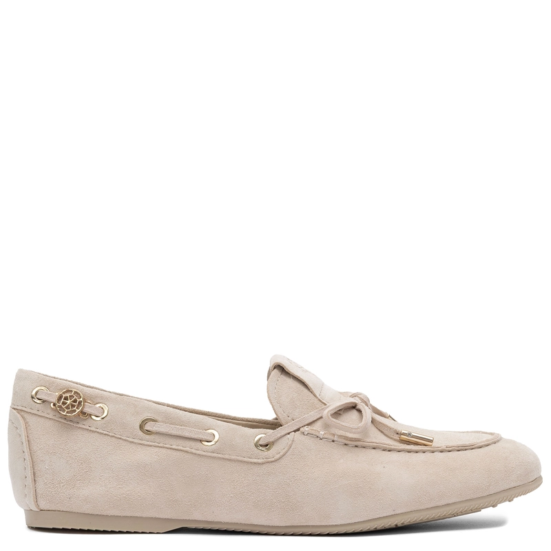 Guess Suede Loafers Women’s Bow Detail Beige FLPAISSUE14 BEIGE