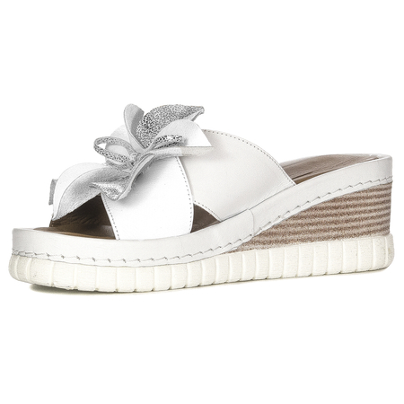 Artiker Women's White-silver Sandals