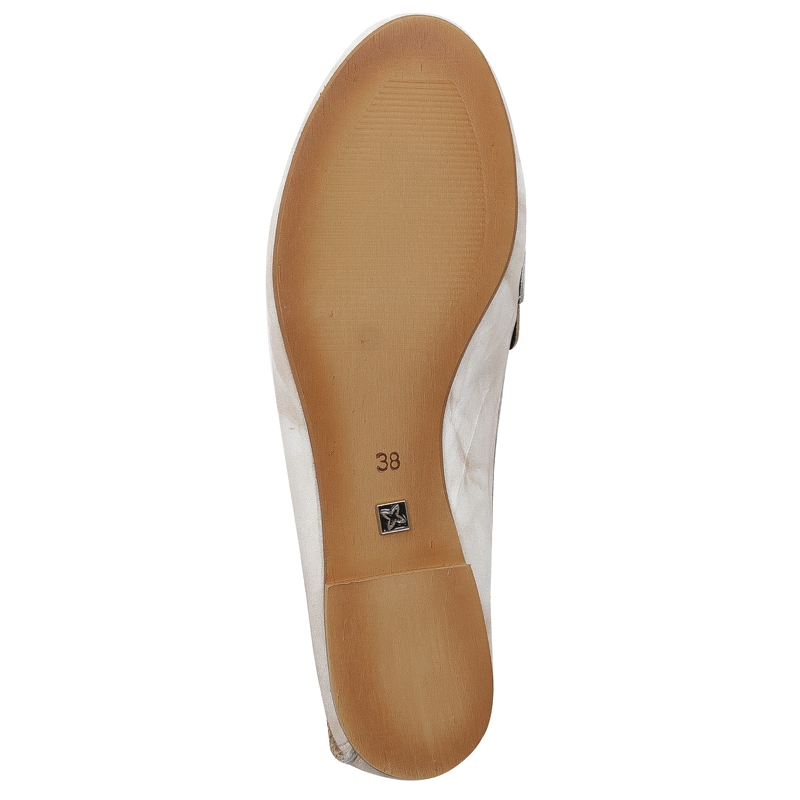 Maciejka 01358-22/00-0 Beige + Gold Ballerina