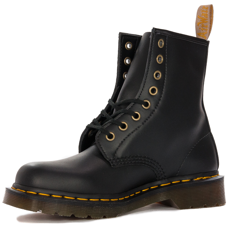 Dr. Martens Botki glany damskie skórzane Vegan 1460 Black