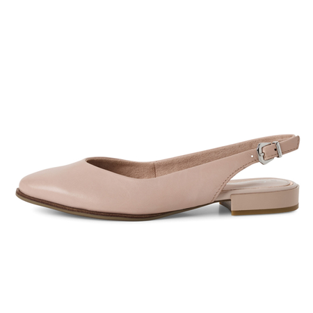 Marco Tozzi Skórzane Slingback Półbuty z Migdałowym Noskiem Różowy 2-29408-42-401