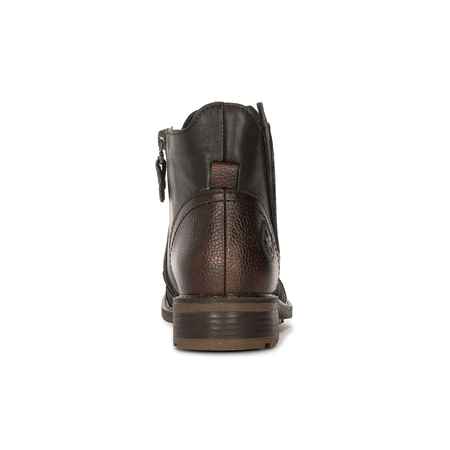 Maciejka Leather Flat Patterned Ankle Boots Brown 07006-02/00-8