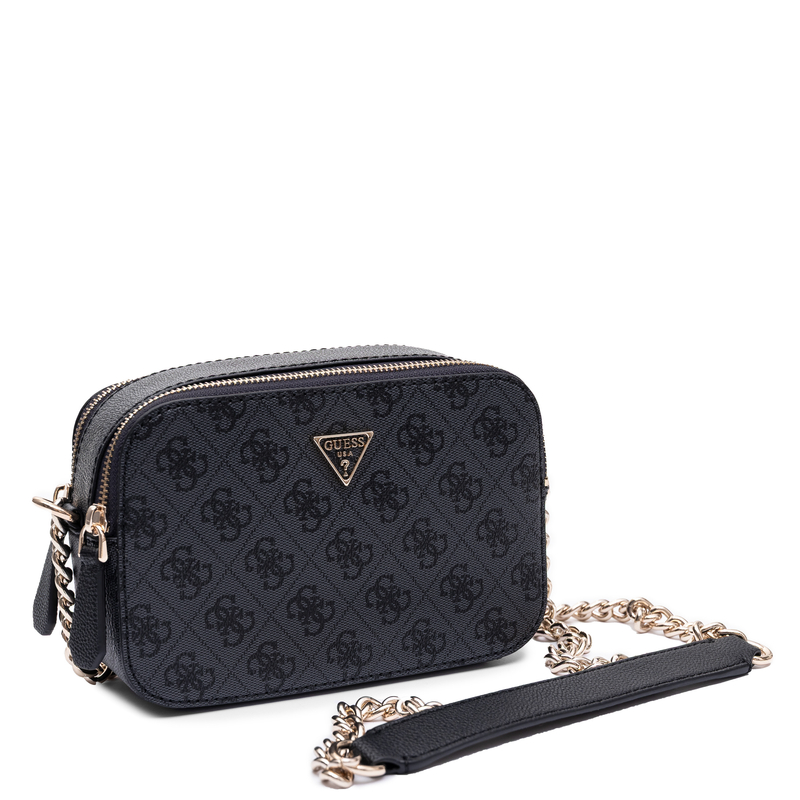 Guess Elegancka Listonoszka Monogram Torebka Crossbody Czarna HWBG9672140-COAL