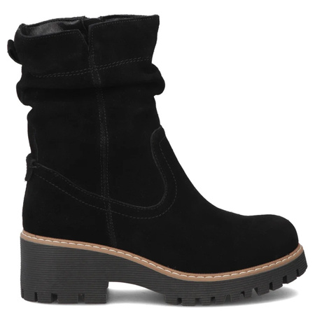 Filippo Suede Ankle Boots Warm Lined Black DBT6402-25-BK