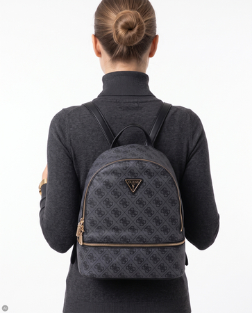 Guess Adrian Monogram City Backpack Black TWNB2168030-BLACK