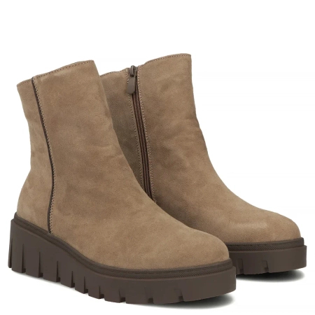 Filippo Suede Leather Platform Ankle Boots Beige DBT8313-26-TP