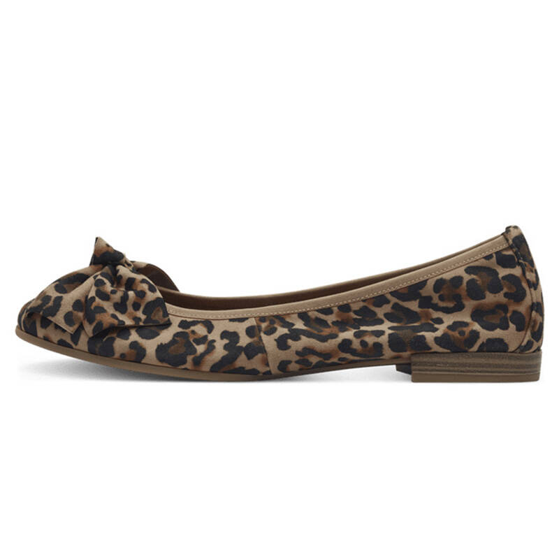 Tamaris Baleriny Skórzane Leopard