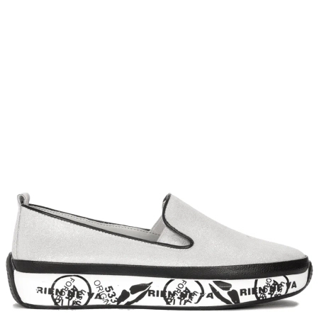 S.Barski Women's Low shoes Leather Silver