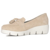 Women's Filippo suede leather shoes with beige wedges