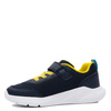 Geox boys’ breathable sneakers with hook-and-loop navy J36GBA-C0657