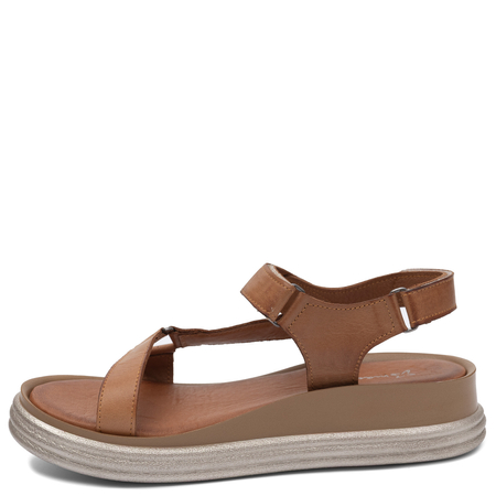 Maciejka Fashion Leather Wedge Sandals Tan L7634-29/00-1