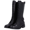 Rieker Lace-Up Tall Boots With Side Zip Black D2W71-00