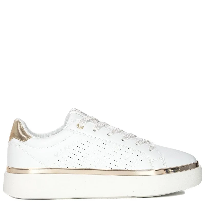 U.S.Polo Assn. Sneakersy buty damskie na platformie White Białe