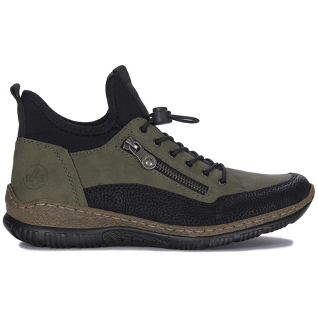 Rieker women's slip-on shoes Green Combination green