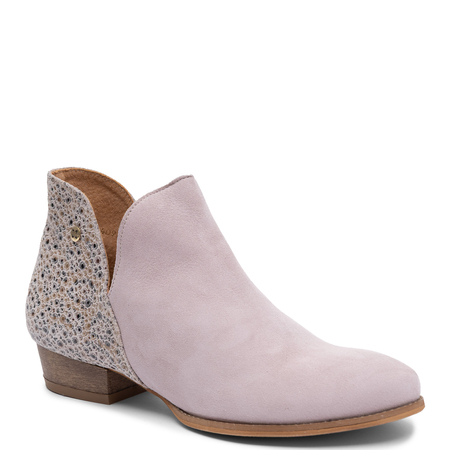 Maciejka Women's Leather Ankle Boots Low Heel Beige 4091W-03/00-5