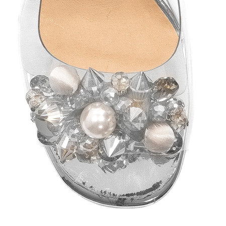 S.Barski Women's high-heeled sandals Silver