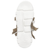 Eksbut White + Gold Leather platform Sneakers